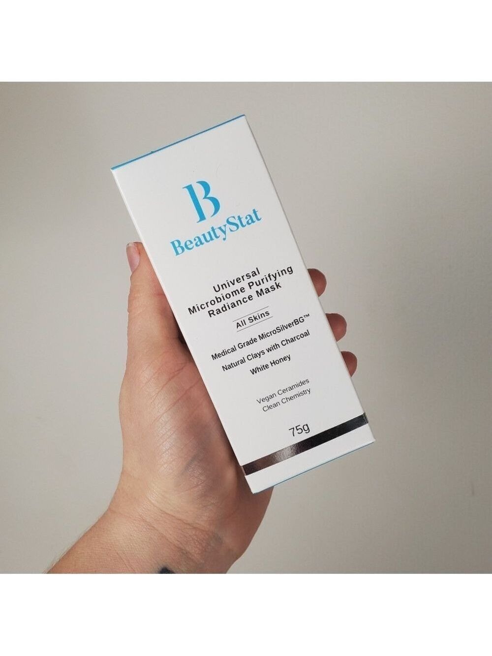 NEW BeautyStat Universal Microbiome Purifying Radiance Mask Microsilver Clay 75g